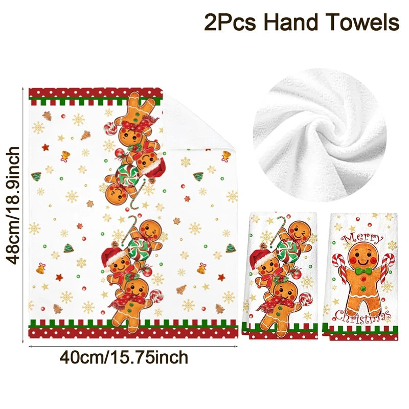 Winter Noel Check Towels
