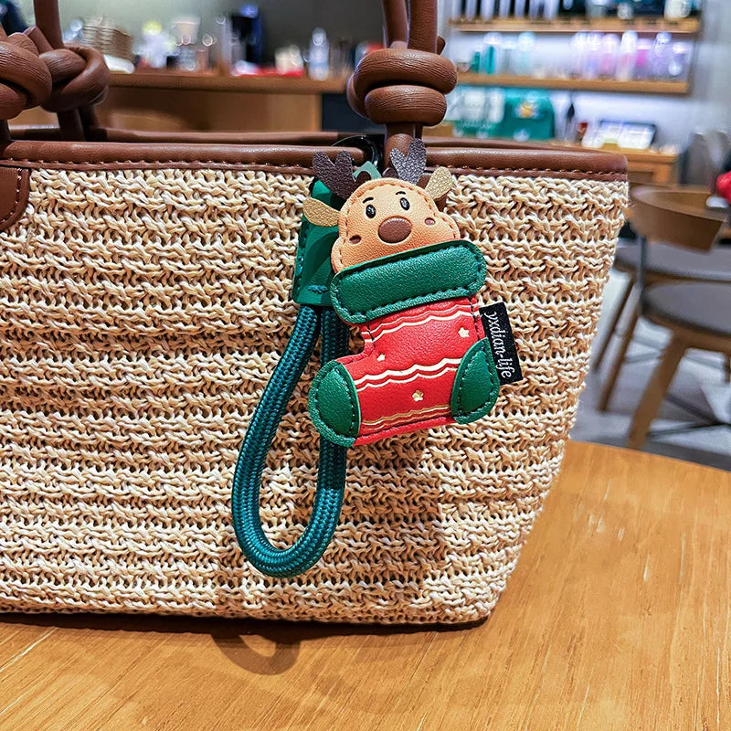 Wintercrest Leather Key Charm