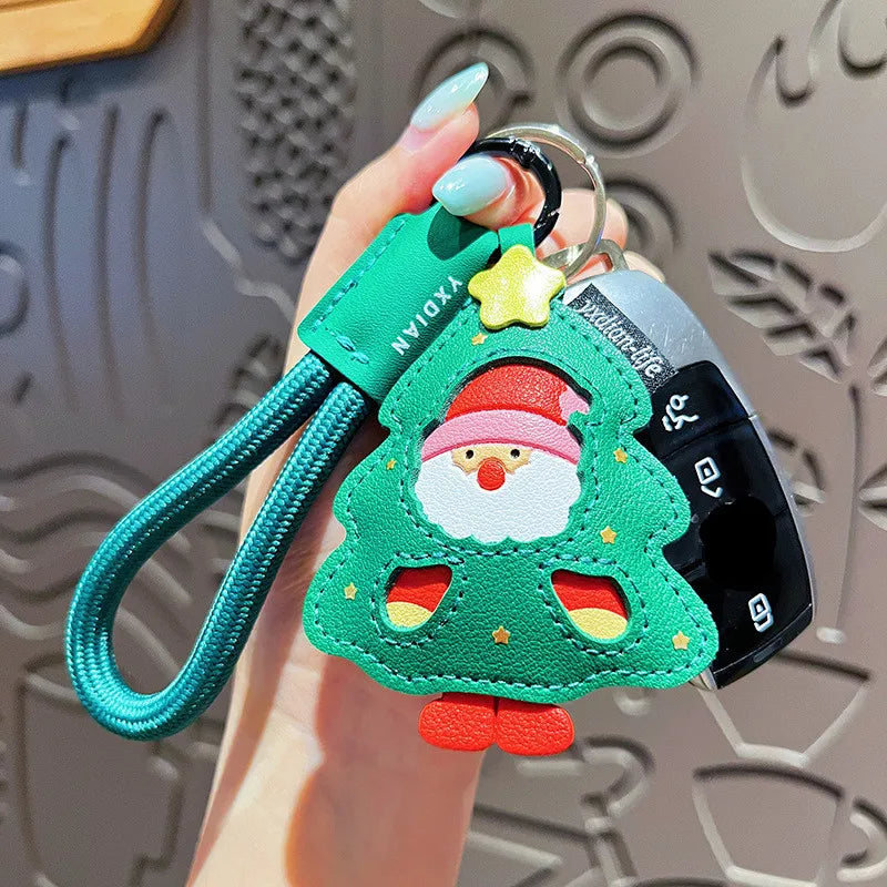 Wintercrest Leather Key Charm