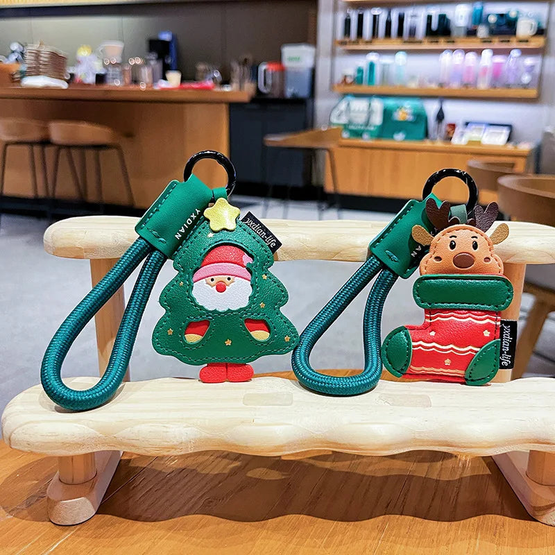 Wintercrest Leather Key Charm