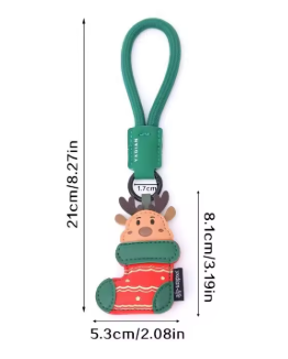 Wintercrest Leather Key Charm