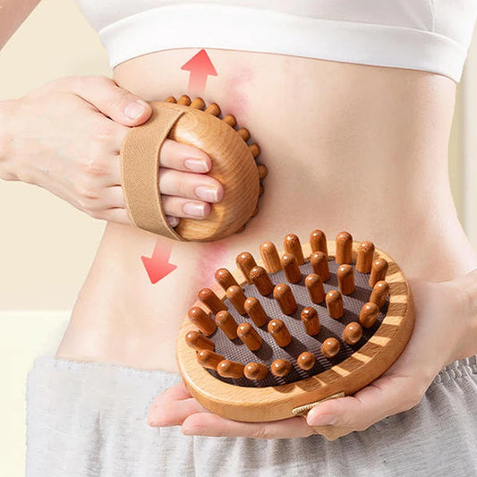 PureGlow™ – Ergonomic Wooden Massage Brush