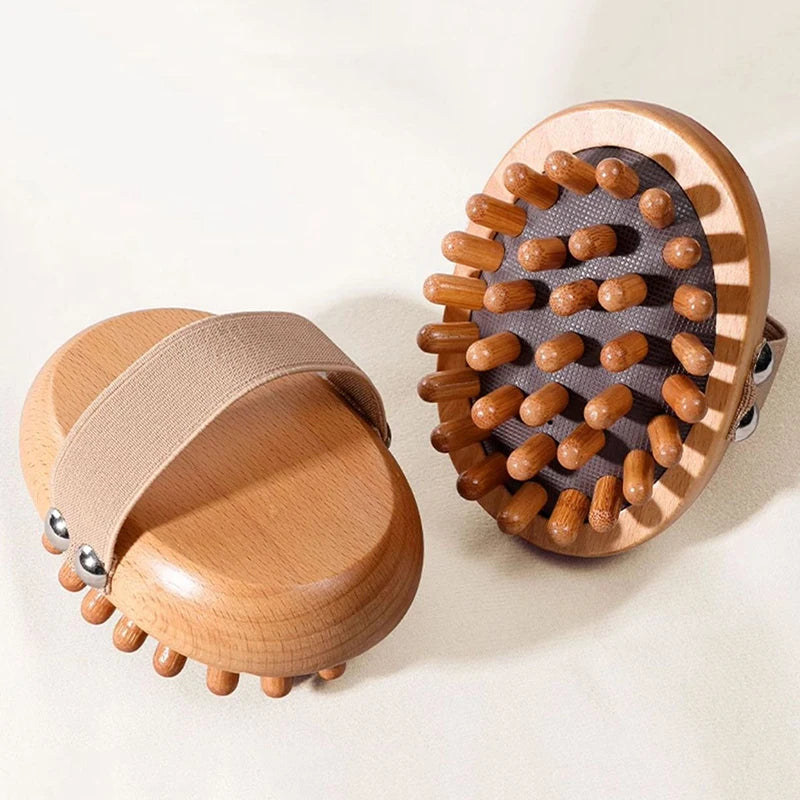 PureGlow™ – Ergonomic Wooden Massage Brush