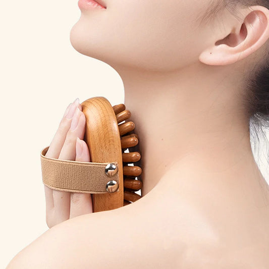 PureGlow™ – Ergonomic Wooden Massage Brush